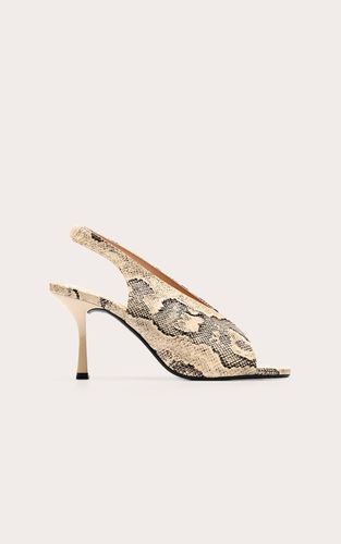 Natural Escarpins À Bride Arrière Et Bout Ouvert En Synthétiquecuir | Taille 38 - PrettyLittleThing - Modalova