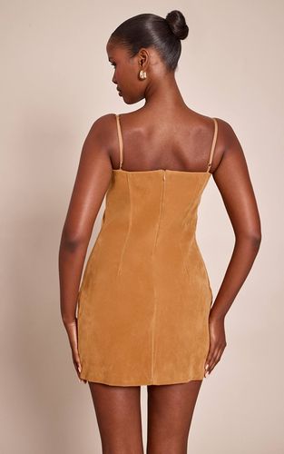 Mustard Robe Mini Moulante En Synthétique | Taille 42 - PrettyLittleThing - Modalova