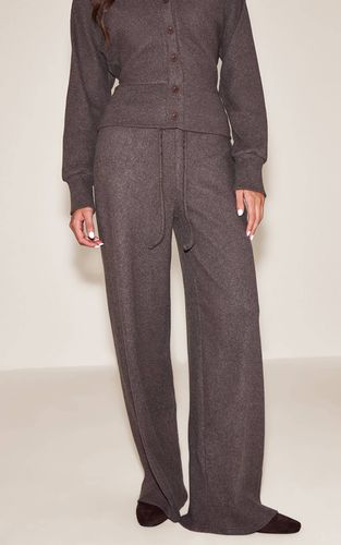 Dark Brown Pantalon Large Taille Basse Côtelé Doux Ensemble Coordonné | Taille 42 - PrettyLittleThing - Modalova