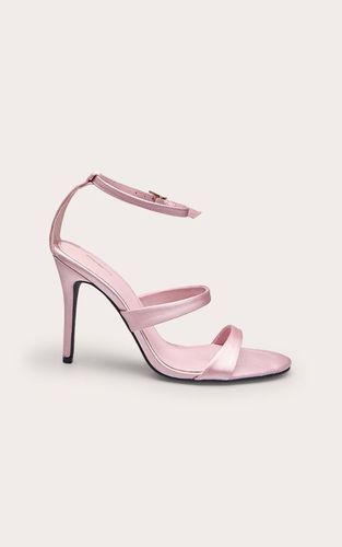 Dusty Pink Sandale À Talon Haut En Satin À Double Bride | Taille 41 - PrettyLittleThing - Modalova