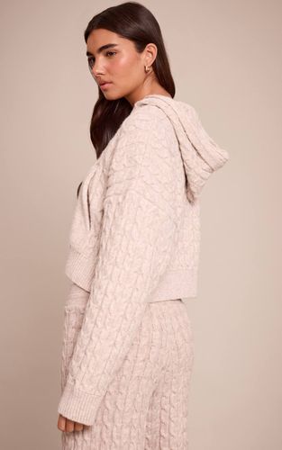 Oatmeal Sweat À Casynthétiqueche Court En Maille Torsadée | Taille XS - PrettyLittleThing - Modalova
