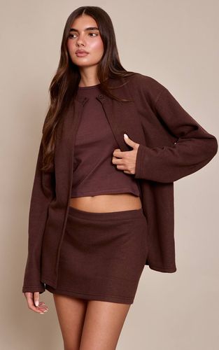 Dark Brown Mini-jupe Taille Mi-haute Super Douce Ensemble Coordonné | Taille 42 - PrettyLittleThing - Modalova