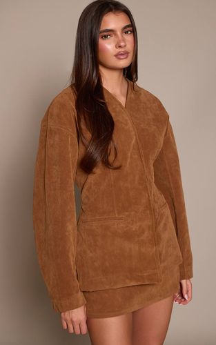 Deep Taupe Ensemble Coordonné Jupe Mini En Daim | Taille 42 - PrettyLittleThing - Modalova