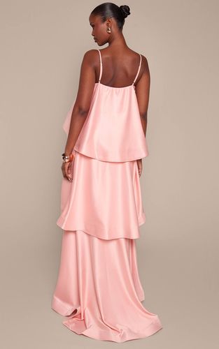 Light Pink Robe Maxi Étagée Structurée | Taille 42 - PrettyLittleThing - Modalova
