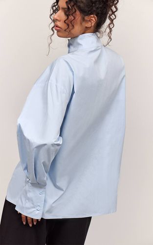 Light Blue Chemise Oversize En Coton Avec Poches Détaillées | Taille 42 - PrettyLittleThing - Modalova