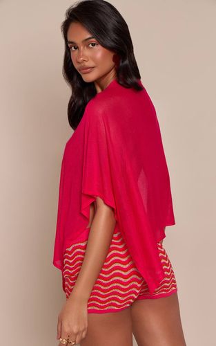 Poncho En Maille Transparente | Taille Small - PrettyLittleThing - Modalova