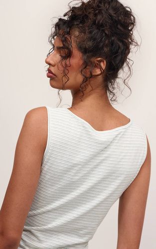 Sage Green Débardeur Rayé À Encolure Bateau | Taille 32 - PrettyLittleThing - Modalova