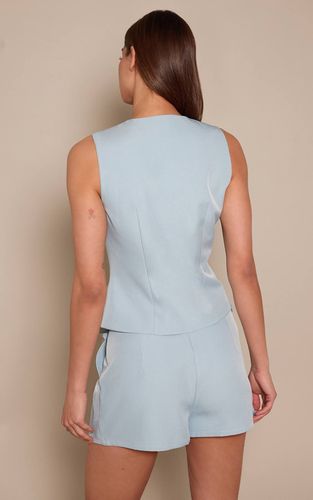 Dusty Blue Gilet Ajusté Tissé Ensemble Coordonné | Taille 42 - PrettyLittleThing - Modalova