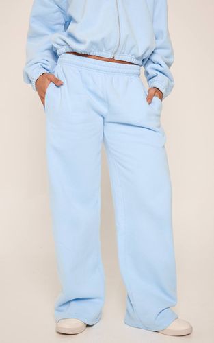 Light Blue Pantalon De Jogging Droit En Molleton De Coton | Taille XS - PrettyLittleThing - Modalova