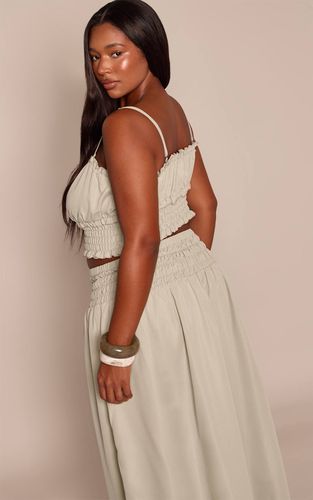 Sage Green Haut Froncé Grande Taille Ensemble Coordonné | Taille 46 - PrettyLittleThing - Modalova