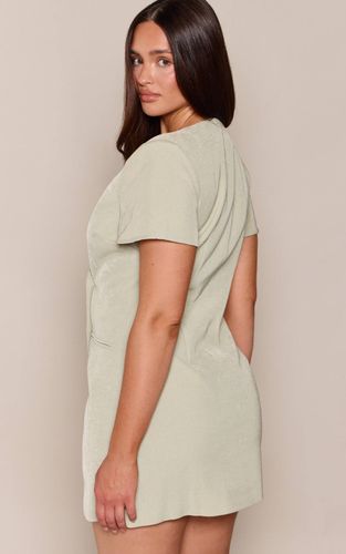Mint Green Robe Blazer Courte À Manches Courtes Près Du Corps | Taille 42 - PrettyLittleThing - Modalova