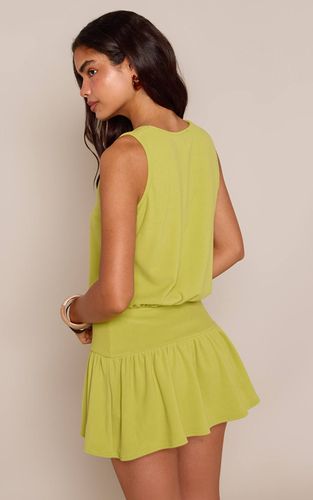Lime Green Robe Droite En Jersey Avec Détail Taille Côtelée | Taille 44 - PrettyLittleThing - Modalova