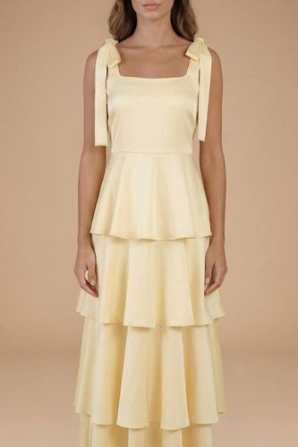 Robe Longue De Demoiselle D'honneur En Satin Avec Liens Aux Épaules | Taille 40 - Oasis - Modalova