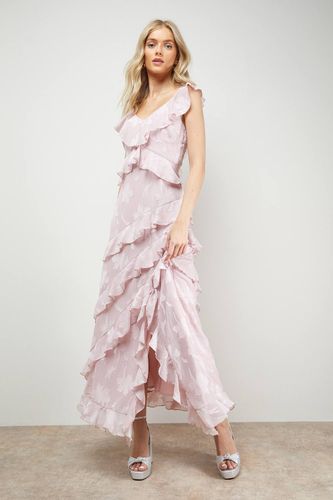 Sandales à Plateforme Melody en Textile Métallisé avec Détail Noué et Talon Bloc | Taille 8 - Oasis - Modalova