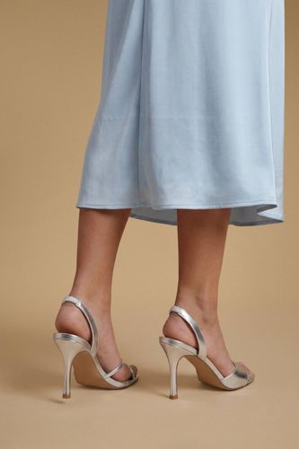 Sandales À Talons Aiguilles Katie En Synthétique Métallisé Avec Bride Entre-orteils Et Bride Arrière | Taille 41 - Oasis - Modalova