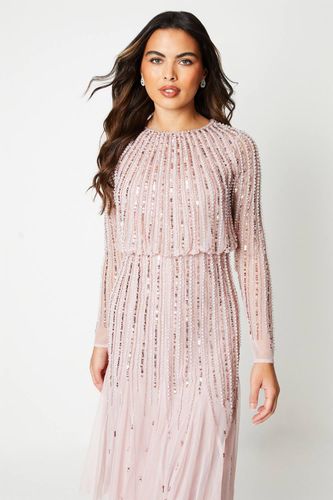 Robe Mi-Longue à Manches Longues et Sequins de Soirée | Taille 36 - Coast - Modalova