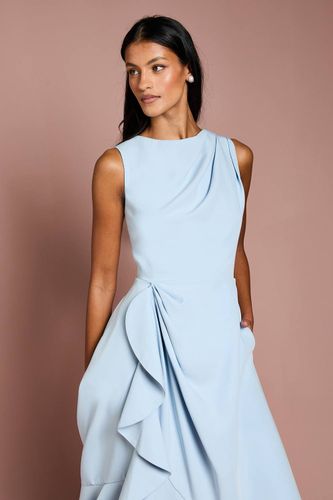 Petite Robe Crêpe à Volants avec Dos Échancré | Taille 46 - Coast - Modalova