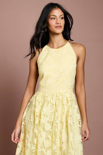 Robe Mi-longue En Dentelle À Col Halter Petite Taille | Taille 42 - Coast - Modalova