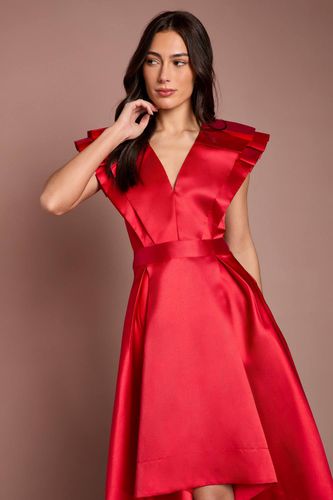 Robe Midi À Col En V Et Manches À Volants | Taille 44 - Coast - Modalova