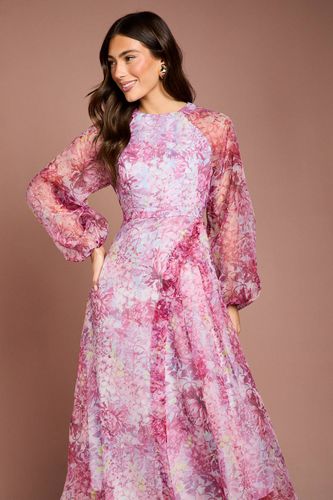 Robe Midi En Organza À Taille Croisée Et Manches Bouffantes | Taille 44 - Coast - Modalova
