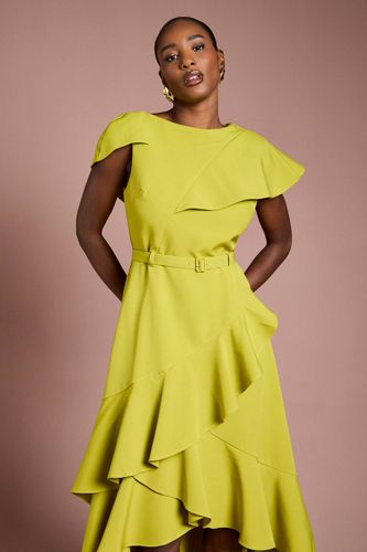 Robe Midi Ceinturée en Crêpe Cascade | Taille 38 - Coast - Modalova