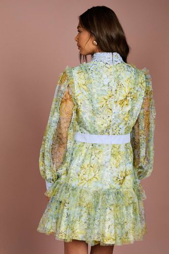 Robe Mini En Mesh Imprimé À Col | Taille 46 - Coast - Modalova