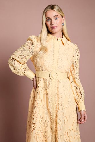 Robe Chemise Petite Brodée À Découpes Avec Ceinture | Taille 46 - Coast - Modalova