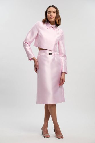 La veste ajustée cropped wrap en satin twill The Founder | Taille 12 - KarenMillen - Modalova