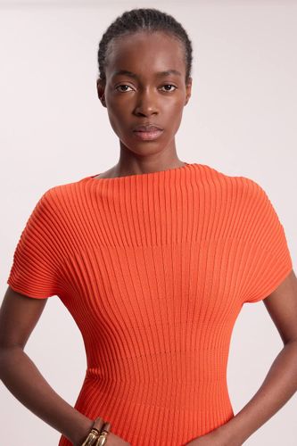 Robe midi en tricot avec détail de point | Taille Medium - KarenMillen - Modalova