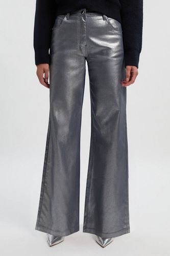 Jean Denim Large à Revêtement Métallisé | Taille 12 - KarenMillen - Modalova