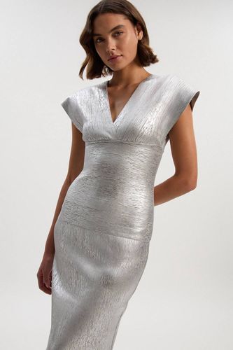 Robe Maxi Tricot à Manches Ange et Finition Métallique | Taille XS - KarenMillen - Modalova