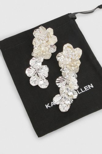 Boucles d'Oreilles Pendantes Fleur Texturées - KarenMillen - Modalova