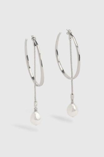 Boucles d'Oreilles Créoles Modernes à Perles - KarenMillen - Modalova