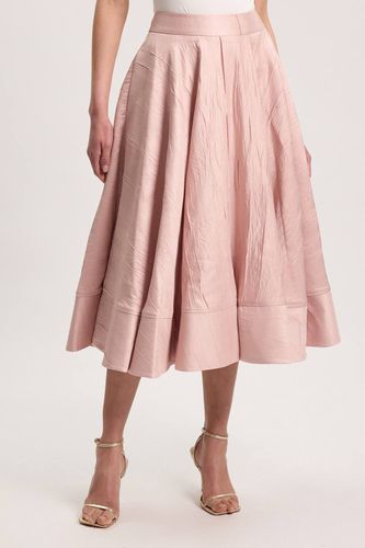 Jupe Ample Midi En Twill Texturé Ajusté | Taille 14 - KarenMillen - Modalova