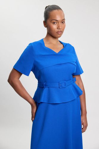 Robe Midi Grande Taille Structurée Cintrée Avec Ceinture | Taille 20 - KarenMillen - Modalova