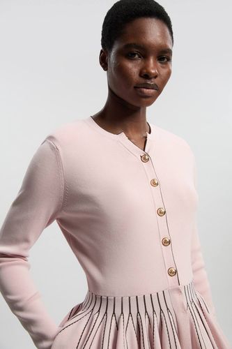 Veste Tricotée à Basque en Mélange de Viscose | Taille XS - KarenMillen - Modalova