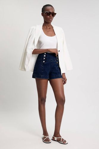 Short En Denim À Boutons Sur Le Devant | Taille 18 - KarenMillen - Modalova