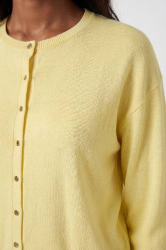 Cardigan En Maille Mélangée Viscose À Manches Ballon | Taille Medium - KarenMillen - Modalova