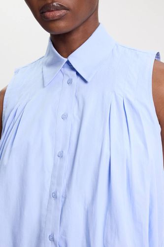 Chemise Bouffante Sans Manches En Coton | Taille 16 - KarenMillen - Modalova