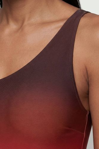 Maillot de Bain Une Épaule Imprimé Ombré | Taille Medium - KarenMillen - Modalova