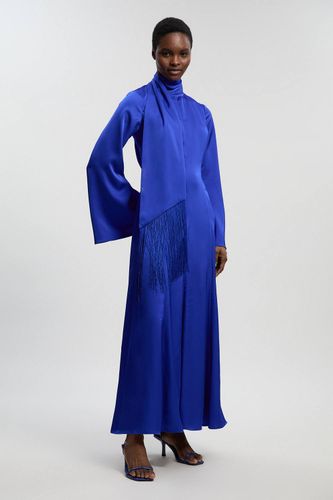 Robe Longue Tissée Drapée À Col Bénitier | Taille 14 - KarenMillen - Modalova