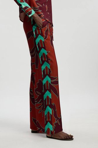 Pantalon Droit En Sergé Imprimé Western | Taille 10 - KarenMillen - Modalova