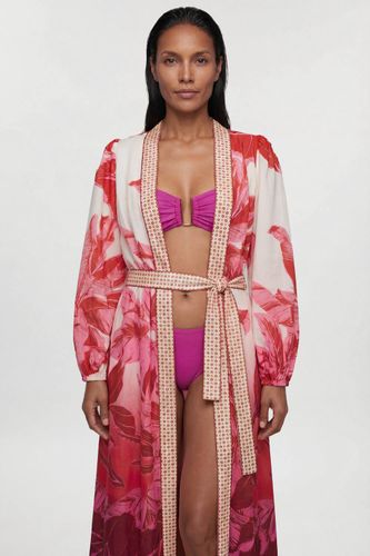 Robe De Plage Longue En Voile De Coton | Taille Medium - KarenMillen - Modalova