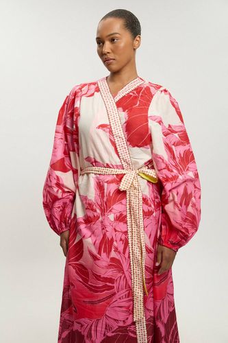 Robe De Plage Maxi En Voile De Coton Grande Taille | Taille 2XL - KarenMillen - Modalova