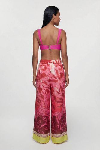 Pantalon De Plage En Voile De Coton Imprimé | Taille Medium - KarenMillen - Modalova