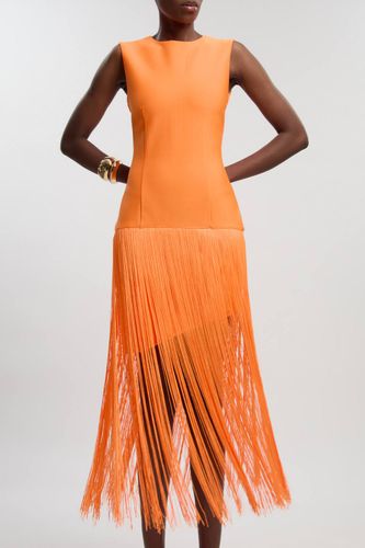 Robe Tricotée Ajustée Petite Taille À Ourlet À Glands | Taille 10 - KarenMillen - Modalova