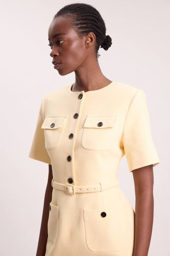 Robe Mini Ajustée Stretch À Détails Boutonnés | Taille 18 - KarenMillen - Modalova