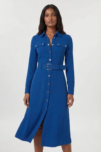 Robe Chemise Midi Cintrée Avec Ceinture | Taille 16 - KarenMillen - Modalova