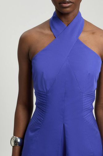 Combinaison-pantalon Ajustée En Satin De Coton À Encolure Dos-nu | Taille 18 - KarenMillen - Modalova