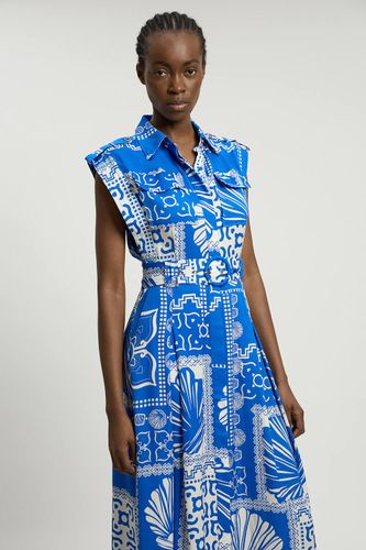 Robe Midi Tissée À Imprimé Viscose Lin Premium Avec Ceinture | Taille 18 - KarenMillen - Modalova